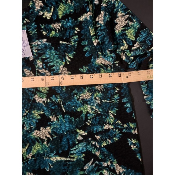 Catherines 3/4 Sleeve Easy‎ Fit Tunic Top Plus Size 1X New 18/20W Blouse Green - Picture 7 of 9